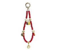 Zuoeay Lanyard Sangle de téléphone portable avec perles Five Gods pour un usage quotidien Fixation sécurisée au poignet pour étudiants et travailleurs Cordon anti-chute chinois