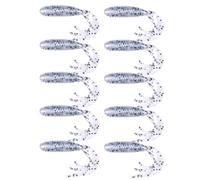 Zuoeay Lot de 10 appâts de pêche Swimbait Flexible Grub 5 5 cm Leurres en caoutchouc Accessoires de pêche Premium Jigging pour prédateurs