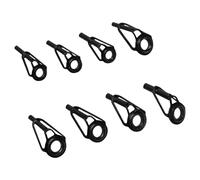 Zuoeay Lot de 8 anneaux de guidage en céramique pour canne à pêche, 8 tailles, 6 mm, 8 mm de diamètre extérieur de rechange pour œillets