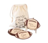 Zuoeay Lot de cartes de marquage mensuelles pour bébé pour capturer un grand moment sur le thème du football, panneaux d'annonce, cadeau de douche