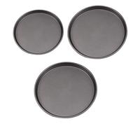 Zuoeay Moules à pizza en acier au carbone de 22,9 cm, équipement de gâteau, plaque à pizza ronde en acier au carbone, grattoir à rouleau d'argile acrylique durable