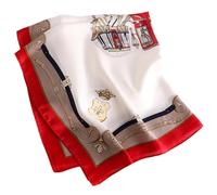 Zuoeay Petite écharpe carrée tendance avec impression unique pour le bureau ou une tenue décontractée, confortable et facile d'entretien, bandana accessoire de voyage, Rouge, taille unique