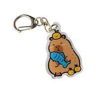 Zuoeay Porte-clés élégant en acrylique Capybaras inspiré de Capybaras Porte-clés unique pour les jeunes et les amateurs d'animaux de compagnie Accessoires de mode, D, taille unique