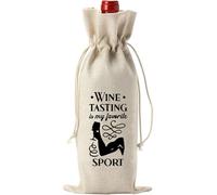 Zuoeay Sac à vin réutilisable en lin pour fête de Noël, cadeau d'adieu et accessoires de départ à la retraite, E, Beauté de masse