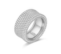 ZUOHUI Bague en moissanite ciel étoilé for homme et femme - Alliance unisexe en argent sterling, bague anniversaire et empilable, couleur DE, taille 7-12 US (or blanc/doré)(Silver,8)