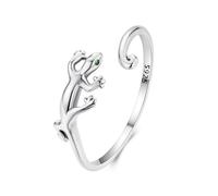 ZUOHUI Bague Ouverte Ajustable en Argent Sterling avec zircone for Femme, Anneau empilable for Un Usage Quotidien, Un Mariage ou Un Anniversaire.