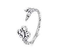 ZUOHUI Bague Ouverte Ajustable en Argent Sterling S925, Motif clé Antique, for Femme, for Une Alliance empilable ou Un Anniversaire. Bague de promesse ou d'anniversaire.