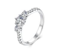 ZUOHUI Bague Ronde en moissanite en Argent 925 for Femme(6)