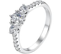 ZUOHUI Bague Ronde en moissanite en Argent 925 for Femme(7)