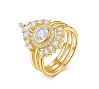 ZUOHUI Bague Vœu Étoile Chevauchée - Bague Florale Unisexe en Argent Sterling S925 avec Moissanite Marquise 0,2 ct for Femmes et Hommes, Adaptée au Bureau, à l'Empilage et aux Occasions Spéciales comm