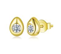 ZUOHUI Boucles d'oreilles à tige en argent sterling S925 avec moissanite et goutte d'eau for femme, style Ins, simples et élégantes, idéales au quotidien et for les déplacements.