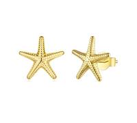 ZUOHUI Boucles d'oreilles à tige en argent sterling S925 en forme d'étoile de mer - Bijoux d'été hypoallergéniques, design minimaliste for femme, à porter au quotidien et au bureau.(Gold)