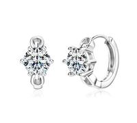ZUOHUI Boucles d'oreilles à tige en argent sterling S925 et moissanite for femme, cœurs et flèches de 1 carat, design vintage de luxe léger, cadeau hypoallergénique avec boîte(Silver)