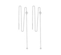 ZUOHUI Boucles d'oreilles pendantes en argent sterling S925 avec moissanite 2025, pendantes unisexes, idéales for les déplacements et les soirées, hypoallergéniques(Silver)