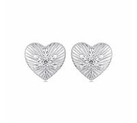 ZUOHUI Boucles d'oreilles puces en forme de cœur et flocon de neige S925 for femme - Argent sterling hypoallergénique, cadeau romantique minimaliste, idéal for le bureau, les mariages et les voyages