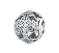 ZUOHUI Breloque ajourée en forme d'arbre de vie en argent for bracelet Pandora.