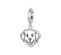 ZUOHUI Breloque Border Collie en argent sterling S925 for bracelet Pandora, création de bijoux animaux, cadeau à faire soi-même for femme, sœur, maman, anniversaire(Golden Retriever SCC3216)