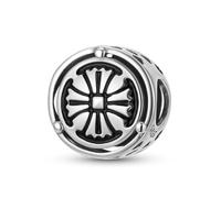ZUOHUI Breloque Croix de Canterbury en argent sterling- Bijoux en argent 925 à faire soi-même, cadeau for femme, compatible avec les bracelets et porte-clés Pandora.