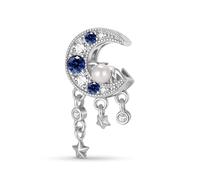 ZUOHUI Breloque en argent sterling 925 en forme de berceau en perles de lune - Création de bijoux à faire soi-même, cadeau idéal for un anniversaire ou la fête des Mères, compatible avec les bracelets