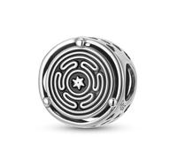 ZUOHUI Breloque en argent sterling «Roue d'Hécate» - Pendentif symbole en argent 925 for bracelets, colliers et porte-clés DIY | Cadeau for femme (mère, sœur, fille) | Compatible avec les charms Pando
