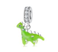 ZUOHUI Breloque en argent sterling S925, motif flamant rose, dinosaure, caneton, compatible avec les bracelets Pandora, Biagi, Troll et Chamilia. Cadeau idéal for porte-clés, colliers et bracelets.(PD