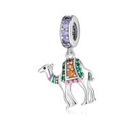 ZUOHUI Breloque en argent sterling S925, motif flamant rose, dinosaure, caneton, compatible avec les bracelets Pandora, Biagi, Troll et Chamilia. Cadeau idéal for porte-clés, colliers et bracelets.(PD