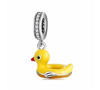 ZUOHUI Breloque en argent sterling S925, motif flamant rose, dinosaure, caneton, compatible avec les bracelets Pandora, Biagi, Troll et Chamilia. Cadeau idéal for porte-clés, colliers et bracelets.(PD