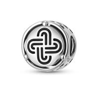 ZUOHUI Breloque en argent sterling S925 «Nœud de Salomon» - 11,4mm, for création de bijoux DIY, compatible avec les bracelets Pandora, cadeau for femme (mère/fille/sœur)