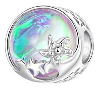 ZUOHUI Breloque « Étoile de mer » for bracelets Pandora | Vague de l'océan Compatible avec les bracelets Troll Chamilia et Biagi Souvenir d'été à créer soi-même Anniversaire