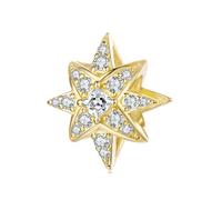 ZUOHUI Breloque étoile en argent sterling 925 pour femme, entièrement sertie d'oxydes de zirconium, pour bracelets, porte-clés, création de bijoux, cadeaux pour mères et sœurs