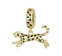 ZUOHUI Breloque léopard en argent sterling 925 for bracelet Pandora, idéale for la création de bijoux DIY (cadeau for femme, épouse ou fille).