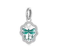 ZUOHUI Breloque libellule en argent sterling S925 for bijoux à faire soi-même, pendentif insecte printanier, cadeau for femme/épouse/maman/fille, 2,7 x 1,5 cm, compatible avec bracelet européen