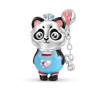 ZUOHUI Breloque panda ballon en argent sterling 925 for femme - Accessoire de création de bijoux animal à grand trou for bracelets et colliers | Cadeau idéal for les anniversaires, la fête des Mères e
