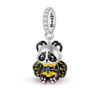 ZUOHUI Breloque panda en argent sterling 925 avec revêtement en résine for femme - Accessoire de création de bijoux d'été frais et sucré | Cadeau for anniversaire, fête des Mères et enfants(F)