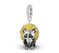 ZUOHUI Breloque panda en argent sterling 925 avec revêtement en résine for femme - Accessoire de création de bijoux d'été frais et sucré | Cadeau for anniversaire, fête des Mères et enfants(G)