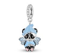 ZUOHUI Breloque panda en argent sterling 925 avec revêtement en résine for femme - Accessoire de création de bijoux d'été frais et sucré | Cadeau for anniversaire, fête des Mères et enfants(D)