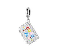 ZUOHUI Breloque tête de mort de guitariste en argent sterling 925 for bracelet Pandora, cadeau for femme, épouse ou fille(SCC3250)