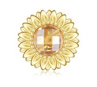 ZUOHUI Breloque tournesol en argent sterling 925 plaqué or 14 carats - Perle florale DIY for bracelets et colliers | Cadeaux réconfortants for femmes, sœurs, mères (anniversaire, Saint-Valentin)