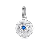 ZUOHUI Breloque vierge marie mauvais œil en argent Sterling S925, perle à faire soi-même for bracelets et colliers, cadeau sentimental for femme, épouse, mère(BSC1233)