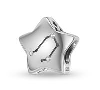 ZUOHUI Breloques 12 constellations en argent sterling S925 pour femme, compatibles avec les bracelets et colliers Pandora, Biagi, Troll et Chamilia.(PC1750-11 (Aquarius))
