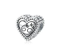 ZUOHUI Breloques cœur zodiaque en argent sterling 925 for femme - 12 perles constellations for bracelets et colliers | Cadeau idéal for un anniversaire, la fête des Mères ou un anniversaire de mariage