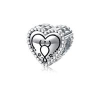 ZUOHUI Breloques cœur zodiaque en argent sterling 925 for femme - 12 perles constellations for bracelets et colliers | Cadeau idéal for un anniversaire, la fête des Mères ou un anniversaire de mariage