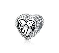 ZUOHUI Breloques cœur zodiaque en argent sterling 925 for femme - 12 perles constellations for bracelets et colliers | Cadeau idéal for un anniversaire, la fête des Mères ou un anniversaire de mariage