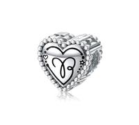ZUOHUI Breloques cœur zodiaque en argent sterling 925 for femme - 12 perles constellations for bracelets et colliers | Cadeau idéal for un anniversaire, la fête des Mères ou un anniversaire de mariage