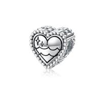 ZUOHUI Breloques cœur zodiaque en argent sterling 925 for femme - 12 perles constellations for bracelets et colliers | Cadeau idéal for un anniversaire, la fête des Mères ou un anniversaire de mariage