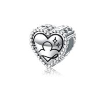ZUOHUI Breloques cœur zodiaque en argent sterling 925 for femme - 12 perles constellations for bracelets et colliers | Cadeau idéal for un anniversaire, la fête des Mères ou un anniversaire de mariage