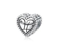 ZUOHUI Breloques cœur zodiaque en argent sterling 925 for femme - 12 perles constellations for bracelets et colliers | Cadeau idéal for un anniversaire, la fête des Mères ou un anniversaire de mariage