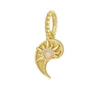 ZUOHUI Breloques en argent sterling 925 - Pendentif Yin Yang Soleil et Lune avec zircone 3A et opale synthétique, breloques Taiji mystiques DIY compatibles avec Pandora/Biagi/Troll/Chamilia (coffret c