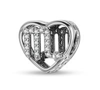 ZUOHUI Breloques en argent sterling 925 pour femme, représentant les 12 signes du zodiaque en forme de cœur, compatibles avec les bracelets Pandora pour la création de bijoux DIY.(Scorpio)
