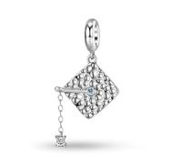 ZUOHUI Breloques en argent sterling S925 en forme de bonnet de célibataire for bracelets et colliers Pandora, Biagi ou Chamilia